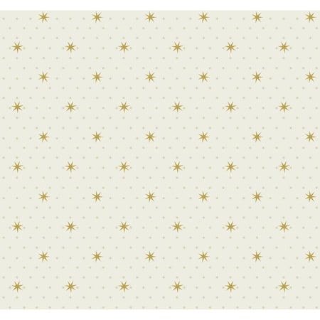 York Wallcoverings Stella Star Off White Metallic Wallpaper Sample SP1500SAM