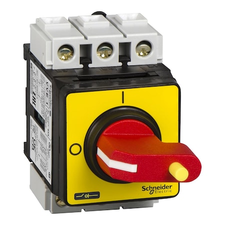 Square D Manual Motor Switch, 20 A, 3 P, Phase, Rotary Handle, TeSys VARIO Series VVE0