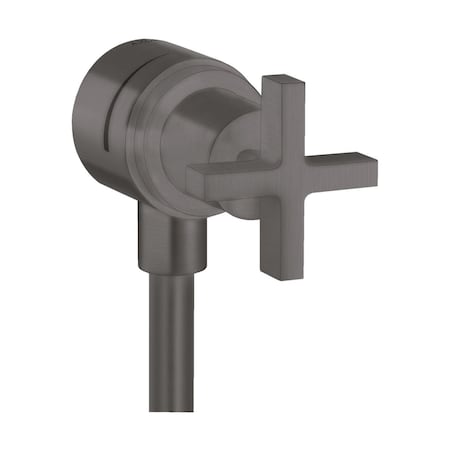 Axor Citterio Wall Outlet with Check Valves and Volume Control, Cross-Handle in Brushed Black Chrome 39883341