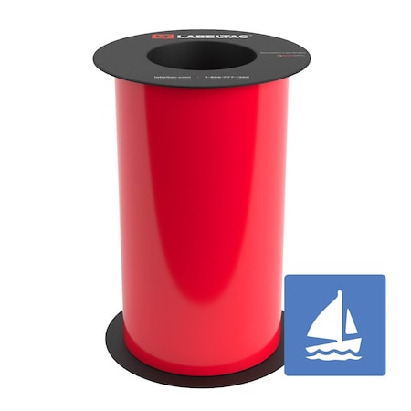 Labeltac Marine Supply 9in x 75ft LT9, Red LT904MN-C
