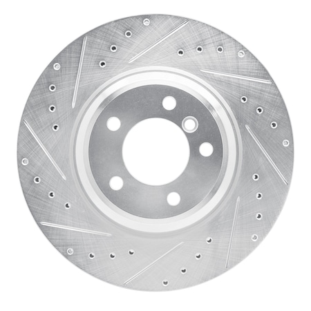 Dynamic Friction Co DFC Brake Rotor - Drilled and Slotted - Silver 631-31082L
