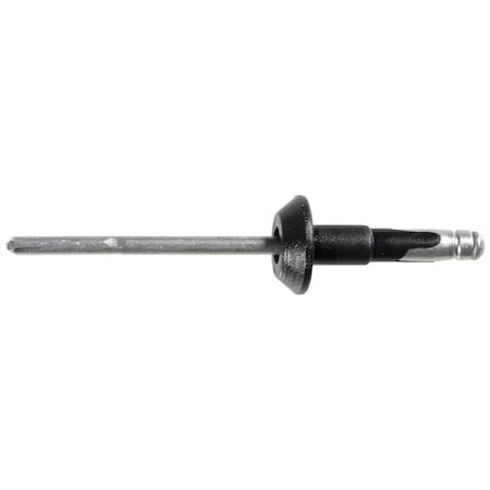 Auveco Volvo Rivet 5/32in Diameter 1/8in-11/32in Grip Aluminum Black, 15PK 19376