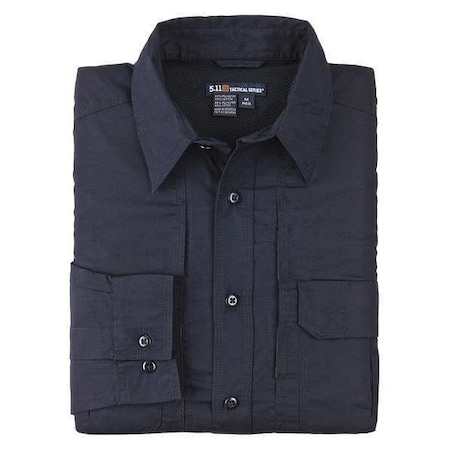 5.11 Wm L/S Taclite Shirt Dark Navy S, 35% Cotton, 65% Polyester, Button, Hook-and-Loop, 6 Pocket(s), S 62070ABR-724-S
