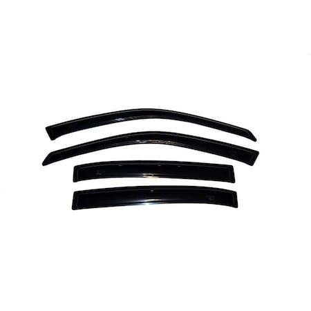 Ventshade Rainguards, Aerodynamic Design, Tape-On, Smoke, Acrylic, Set Of 4 94621