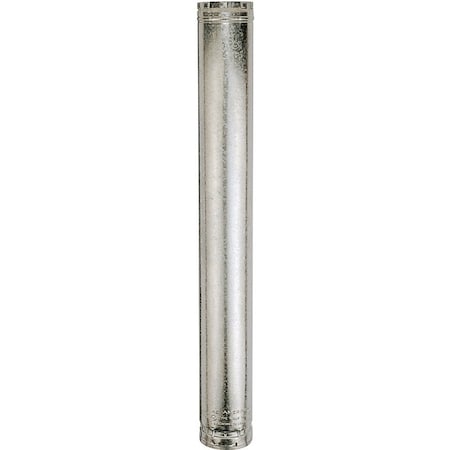 Ameri-Vent Type B Gas Vent Pipe, 3 in OD, 4 ft L, Aluminum/Galvanized Steel 3E4