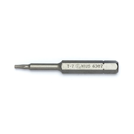 Genius Tools 1/4in Hex Shank, T-7 Star Screwdriver Bit 56mmL 6307
