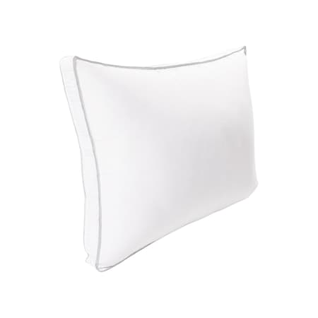 Homeroots Set of Two Microfiber Down Alternative Medium Hypoallergenic Standard Size Bed Pillows 526444