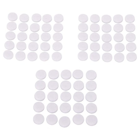 Prosource Furniture Pad, Felt Cloth, White, 3/8 in Dia, 5/64 in Thick, Round FE-S301-PS