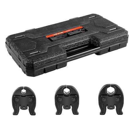 Vevor VUS Press Jaws 3PCS Pressing Jaws 1/2 in 3/4 in 1 in for Copper Pipes with Case 2430 VUS 1/2-1 in