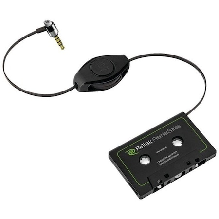 Retrak ETPRCSSTT Audio Cassette Adapter - Mini-phone - Black ETPRCSSTT