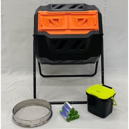 Genesis&44Maze&44 Rsi Genesis, MAZE, RSI Genesis 42 Gallon Composter with Sifter, Caddie 6 bag rolls GEN-C42-SC