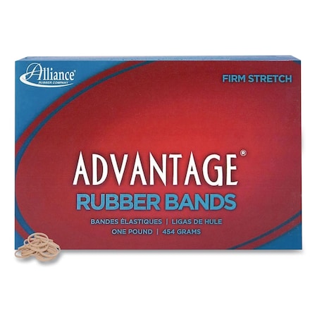 Alliance Rubber Advantage Multi-Purpose Rubber Band, Size 8, Natural Crepe, 1 lb Box, 5200PK 26085