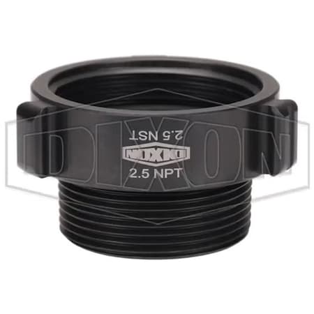 Dixon Style N37 Rocker Lug Hydrant Adapter, 2-1/2 in, Female NST NH x MNPT Connection, Aluminum, Hardcoa N37-25F25T