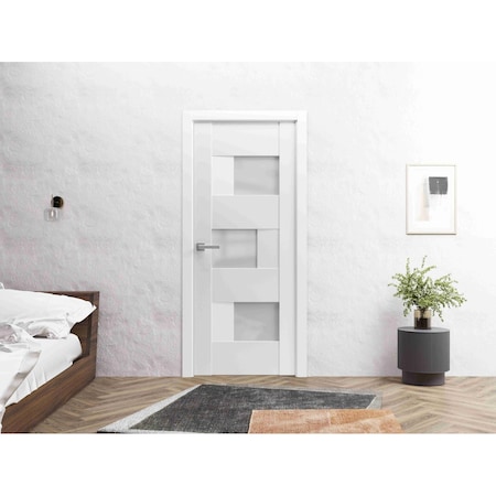 Vdomdoors Pocket Interior Door, 32" x 96", White SETE6933ID-WS-18