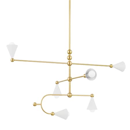Mitzi Dabito X Hikari 6 Light Chandelier 24 In. Aged Brass/Soft White H681806-AGB/SWH