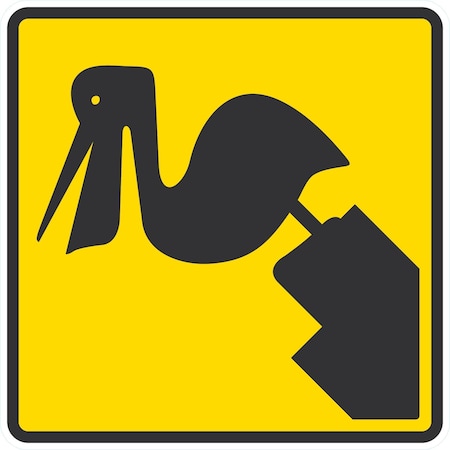 Lyle Pelican Crossing, 24x24, Engineer Grade, Yellow G-12932-EG_24x24