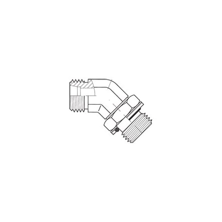 Adaptall 45 Degrees DIN X MALE METRIC ADJ. ELBOW S10 16mm 5066S-10-16