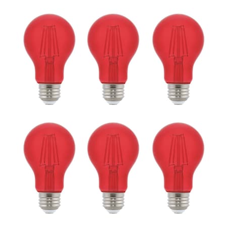 Westinghouse 4.5W 40W Eq. Red A19 Filament LED Light Bulb, Medium Base, 6PK 5330020