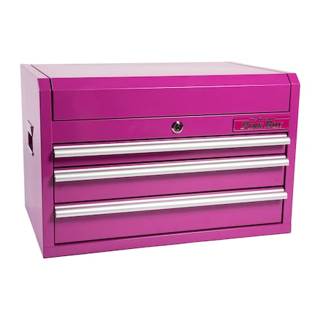 The Original Pink Box 26-Inch 3-Drawer Top Chest, Pink PB2603CSC