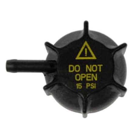 PETERBILT 579 YEAR 2020 BLACK PLASTIC COOLANT RESERVOIR CAP WITH NIPPLE Heavy Duty Replacement Part