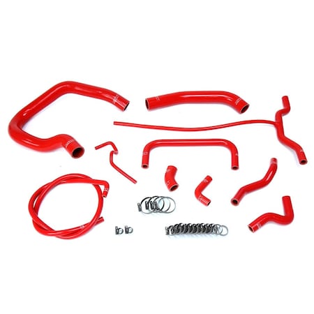 Hps Performance High Temp Reinforced Silicone Radiator and Heater Coolant Hose Kit, Red,  57-1661-RED