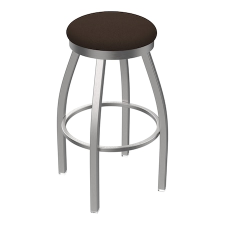 Holland Bar Stool Co 802 Misha Stainless Steel 36in Swivel Bar Stool with Rein Coffee Seat 80236SS025