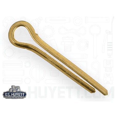 Huyett Cotter Pin, Brass, 0.375 in Dia x 2.000 in Effective Length CPB-375-2000