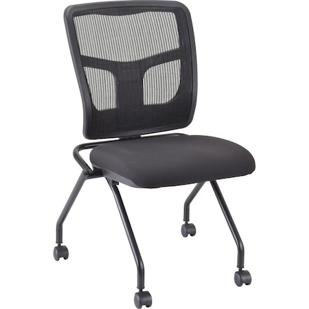 Lorell Chair, Fabric Seat, Mesh Back, Metal Frame, PK2 84385