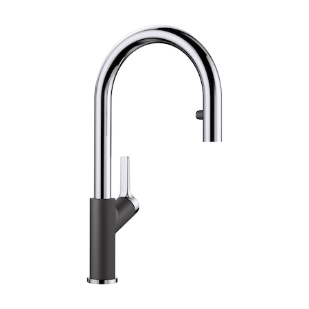 Blanco Urbena Pull-Down 1.5 GPM, Chrome/Anthracite 526392