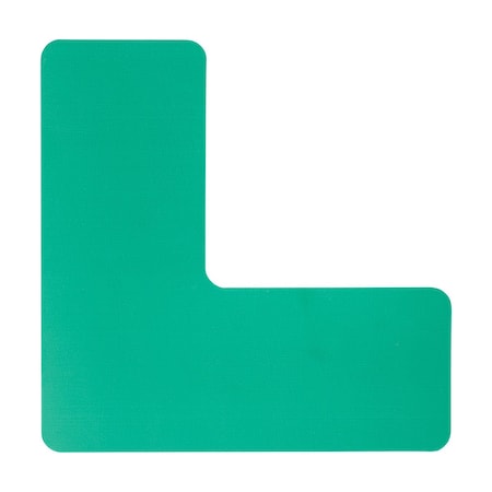 Brady ToughStripe Max Floor Marking Corner L-Shape 2 in W x 5 in H Green, 20PK 177082