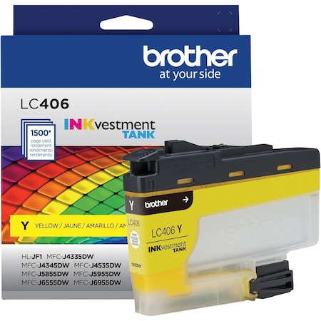 Brother Standard Yield Yellow Ink Cartridge LC406YS