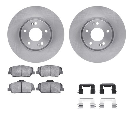 Dynamic Friction Co DFC Brake Rotor with 5000 Brake Pads and Hardware Kit 6512-03238