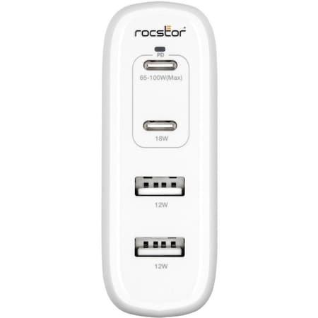 Rocstor 100W SMART USB-C POWER ADAPTER-4 DEVICES Y10A245-W1