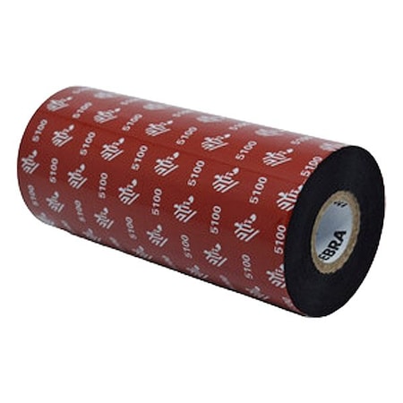 Zebra THERMAL TRANSFER RIBBON, Resin, Black 05100BK15445