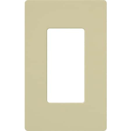 Lutron Designer Wall Plates, Number of Gangs: 1 Plastic, Gloss Finish, Ivory CW-1-IV