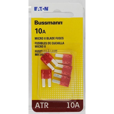 Eaton Bussmann Bussmann 10 amps ATR Red Blade Fuse 5PK BP/ATR-10-RP