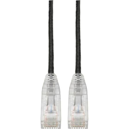 Eaton Tripp Lite Series Cat6 Gigabit Snagless Slim UTP Ethernet Cable RJ45 M/M, PoE, Black, 15 ft. N201-S15-BK