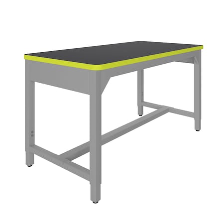 Diversified Spaces Lab Workbench, Top 60"x30" Charcoal/Lime AMS6030LCLS