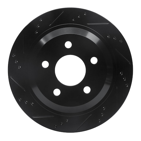 Dynamic Friction Co DFC Brake Rotor - Drilled and Slotted - Black 633-52013L