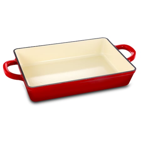 Crock-Pot Crock Pot Artisan 13 in. Enameled Cast Iron Lasagna Pan in Scarlet Red 112006.01