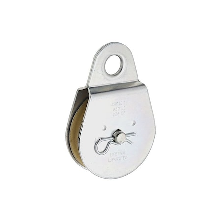 National Hardware Pulley, 1/2 in Rope, 650 lb Working Load, 3 in Sheave, Zinc N220-020