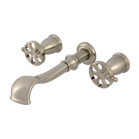 Kingston Brass Two-Handle Wall Mount Tub Faucet, Brushed Nickel KS5028RX