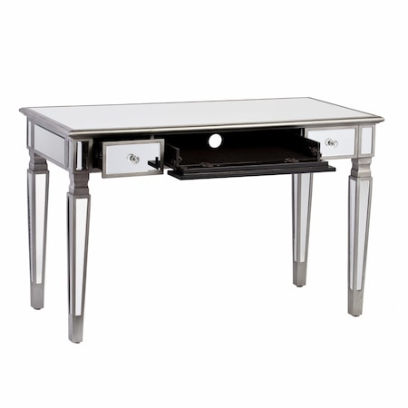 Homeroots 48" Silver Mirrored With Three Drawers 402057