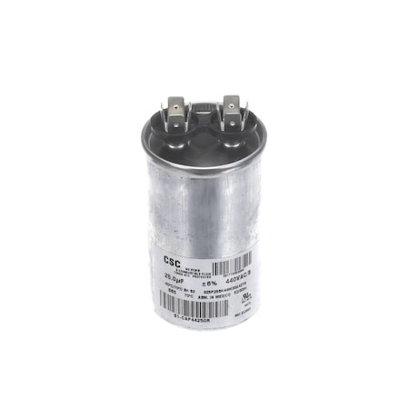 York Run Capacitor, 25uF, 440VAC, 50/60HZ, Round S1-CAP44250R
