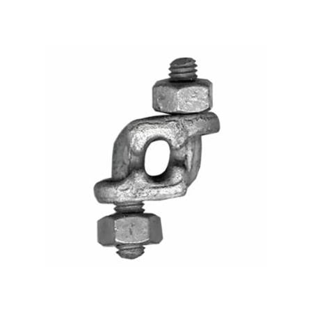 Cm Big Orange Mid-Grip Double Saddle Wire Rope Clips, 3/4 in, Galvanized Zinc, 20PK 490-M2252