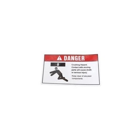 Genie REPLACEMENT DECAL DANGER CRUSHING HAZARD 82505