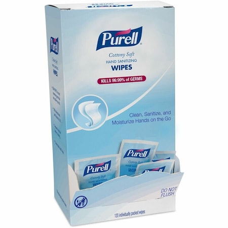 Purell Cottony Soft Hand Sanitizing Wipes, 120 Packets, Display Box 9027-12