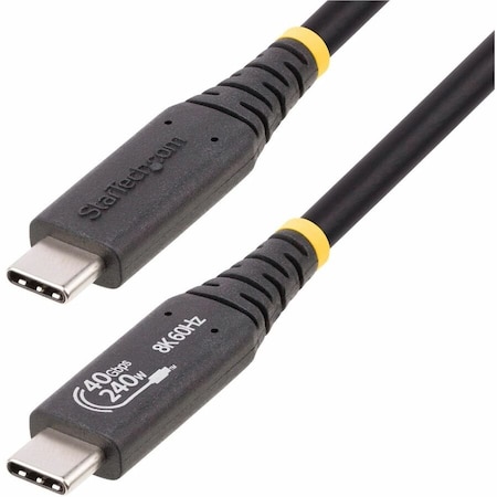 Startech.Com 1M (3.3FT) USB4 CABLE, USB-IF CERTIFIED USB-C CABLE, 40GBPS, 240W PD 3.1, 8K 60H 1M-40G-USB4-CABLE