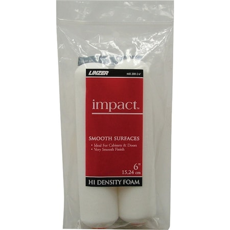 Linzer Impact Mini 6''x3/8'' Foam Roller Cover, 2PK MR 200-2 0600