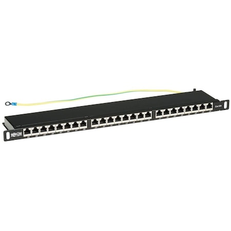Eaton Tripp Lite Series Cat6a 24-Port High-Density Shielded Patch Panel - Dual IDC, 568A/B, RJ45 Et N252A-024-HUSHK
